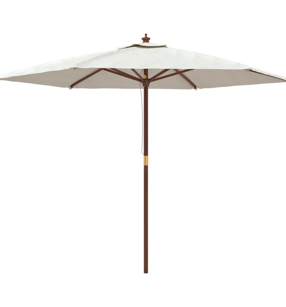 Sonnenschirm mit Holzmast Sandfarben 299x240 cm