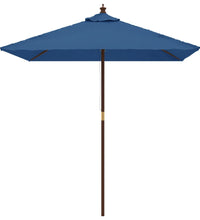 Sonnenschirm mit Holzmast Azurblau 198x198x231 cm