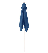 Sonnenschirm mit Holzmast Azurblau 198x198x231 cm