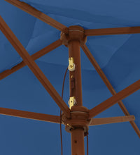 Sonnenschirm mit Holzmast Azurblau 198x198x231 cm