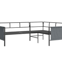 2-tlg. Garten-Lounge-Set Anthrazit Stahl