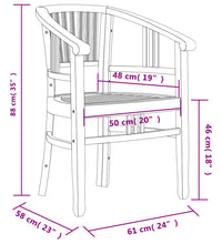 7-tlg. Garten-Essgruppe Massivholz Teak