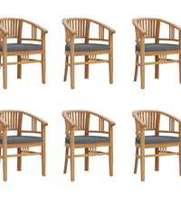 7-tlg. Garten-Essgruppe Massivholz Teak