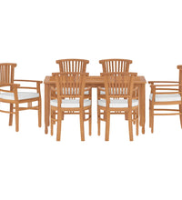 7-tlg. Garten-Essgruppe Massivholz Teak