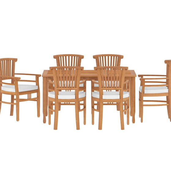 7-tlg. Garten-Essgruppe Massivholz Teak