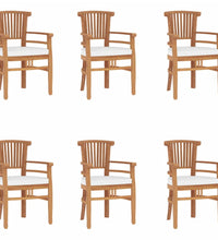 7-tlg. Garten-Essgruppe Massivholz Teak