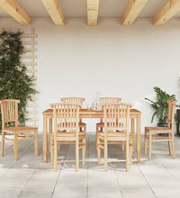 7-tlg. Garten-Essgruppe Massivholz Teak