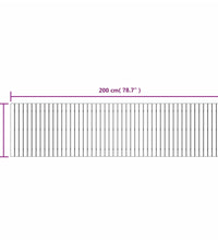 Gartenweg 200x50 cm Massivholz Akazie