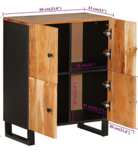 Sideboard mit 4 Türen 60x33x75 cm Massivholz Akazie