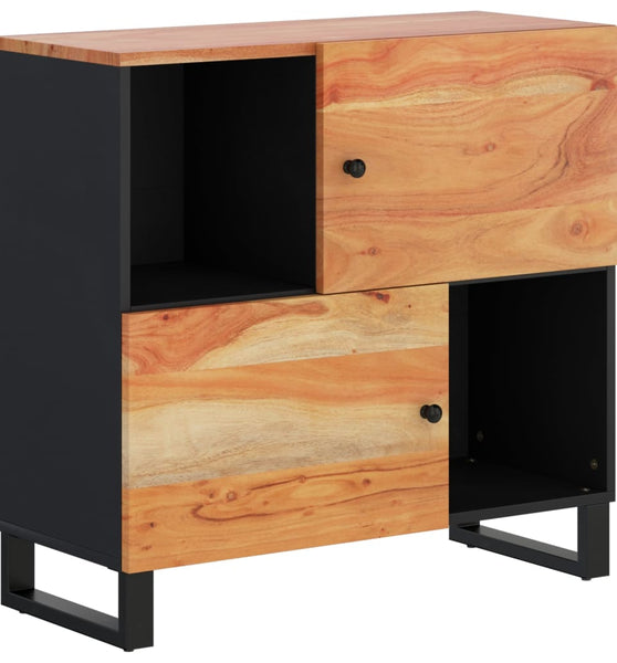 Sideboard mit 2 Türen 80x33x75 cm Massivholz Akazie