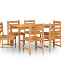 7-tlg. Garten-Essgruppe Massivholz Teak