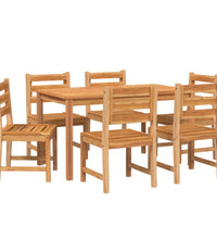 7-tlg. Garten-Essgruppe Massivholz Teak