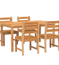 5-tlg. Garten-Essgruppe Massivholz Teak