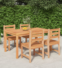 5-tlg. Garten-Essgruppe Massivholz Teak