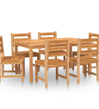 7-tlg. Garten-Essgruppe Massivholz Teak