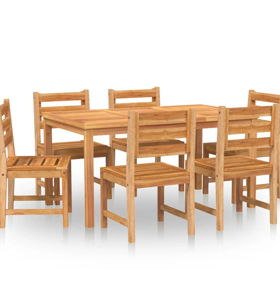 7-tlg. Garten-Essgruppe Massivholz Teak