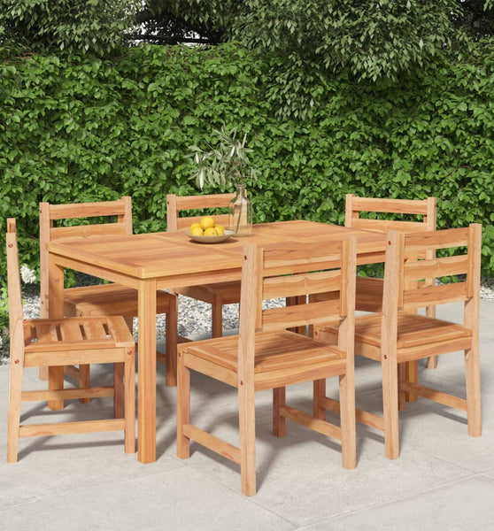 7-tlg. Garten-Essgruppe Massivholz Teak