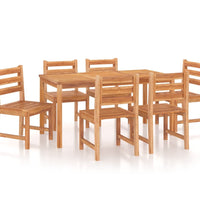 7-tlg. Garten-Essgruppe Massivholz Teak