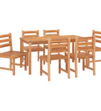 7-tlg. Garten-Essgruppe Massivholz Teak