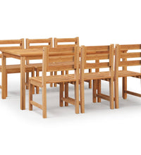 7-tlg. Garten-Essgruppe Massivholz Teak