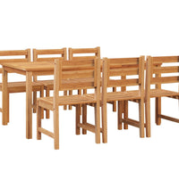 7-tlg. Garten-Essgruppe Massivholz Teak