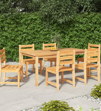 7-tlg. Garten-Essgruppe Massivholz Teak