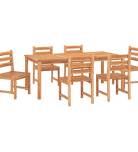 7-tlg. Garten-Essgruppe Massivholz Teak