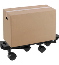 Transportroller mit 4 Rollen 4 Stk. Schwarz Polypropylen 170 kg