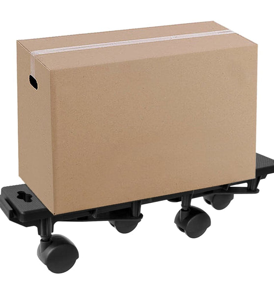 Transportroller mit 4 Rollen 4 Stk. Schwarz Polypropylen 170 kg