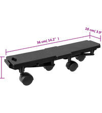 Transportroller mit 4 Rollen 4 Stk. Schwarz Polypropylen 170 kg