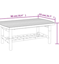 5-tlg. Garten-Lounge-Set mit Dunkelgrauen Kissen Bambus