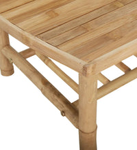 3-tlg. Garten-Lounge-Set mit Kissen Creme Bambus