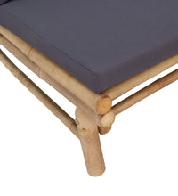 5-tlg. Garten-Lounge-Set mit Dunkelgrauen Kissen Bambus