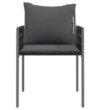 Gartenstühle mit Kissen 2 Stk. Schwarz 54x61x83 cm Poly Rattan