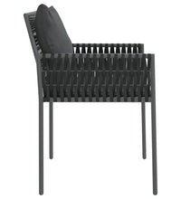 Gartenstühle mit Kissen 2 Stk. Schwarz 54x61x83 cm Poly Rattan