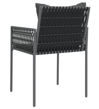 Gartenstühle mit Kissen 2 Stk. Schwarz 54x61x83 cm Poly Rattan