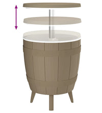 3-in-1 Tisch mit Eiskühler Hellbraun Polypropylen
