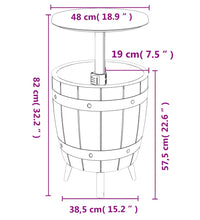 3-in-1 Tisch mit Eiskühler Hellbraun Polypropylen