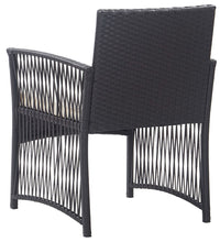 Gartensessel mit Sitzkissen 2 Stk. Schwarz Poly Rattan