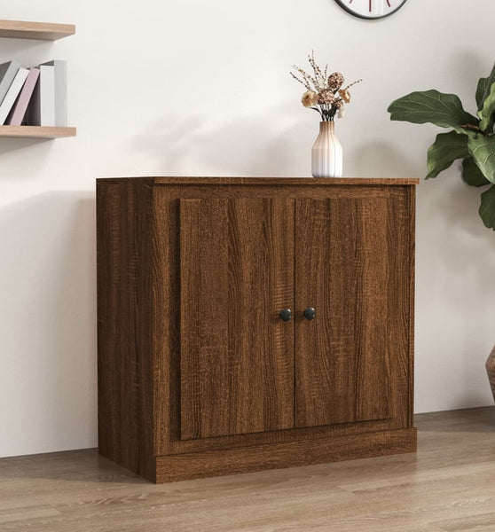 Sideboard Braun Eichen-Optik 70x35,5x67,5 cm Holzwerkstoff