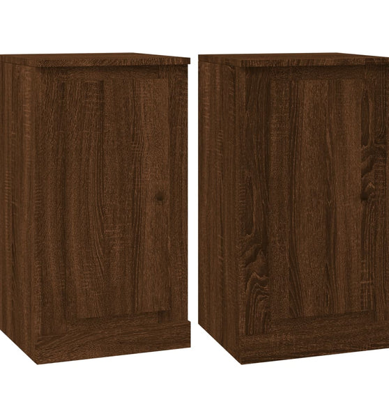 Sideboards 2 Stk. Braun Eichen-Optik 37,5x35,5x67,5 cm