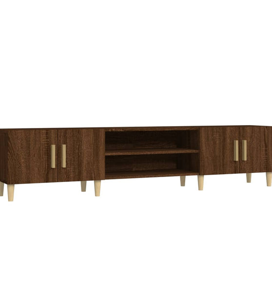 TV-Schrank Braun Eichen-Optik 180x31,5x40 cm Holzwerkstoff