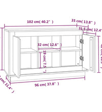 Sideboard Betongrau 102x35x60 cm Holzwerkstoff