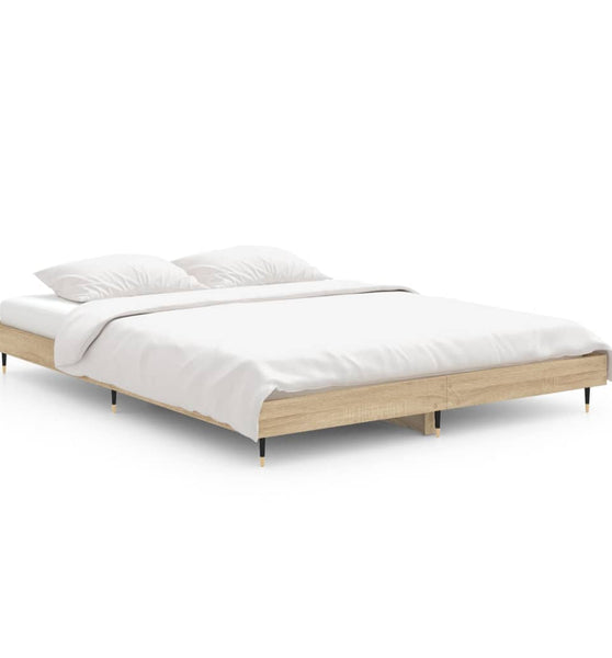 Bettgestell ohne Matratze Sonoma-Eiche 140x190 cm Holzwerkstoff