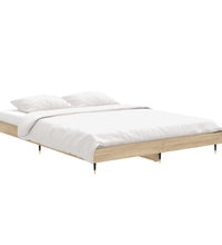 Bettgestell ohne Matratze Sonoma-Eiche 140x190 cm Holzwerkstoff