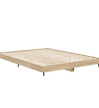 Bettgestell ohne Matratze Sonoma-Eiche 140x190 cm Holzwerkstoff