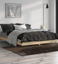 Bettgestell ohne Matratze Sonoma-Eiche 140x190 cm Holzwerkstoff