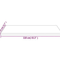 Tischplatte 110x55x2,5 cm Massivholz Kiefer Rechteckig