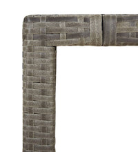 7-tlg. Garten-Essgruppe mit Kissen Grau Poly Rattan