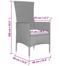 7-tlg. Garten-Essgruppe mit Kissen Beige Poly Rattan